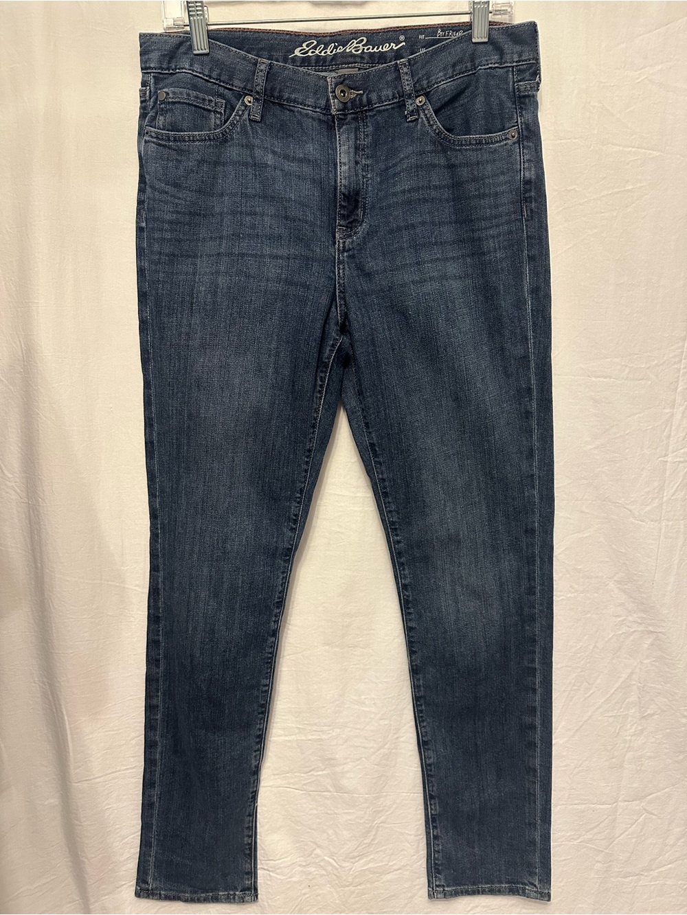 Eddie Bauer Women’s Size 4 Slim Boyfriend Jeans Dark Wash Stretch Denim